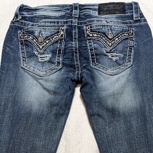 Miss Me Faux Flap Pocket Bootcut Jeans